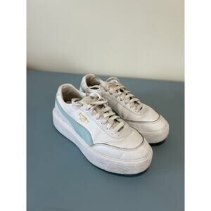 Puma Oslo platform womens sneaker size 8 white light blue